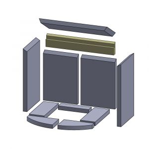 Rückwandstein oben 439x76x25mm » Skantherm** Ariso B