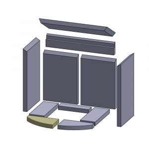 Bodenstein vorne links/rechts 194x108x25mm » Skantherm** Ariso B