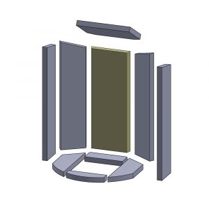 Rückwandstein 515x200x25mm (Vermiculite) ▷ für Skantherm** Cado B