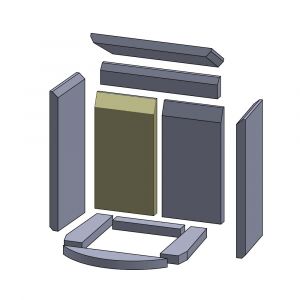 Rückwandstein links/rechts 330x171x25mm » Skantherm** Tano A