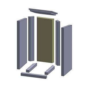 Rückwandstein 562x220x30mm (Vermiculite) ▷ für Thermia** Neuwerk