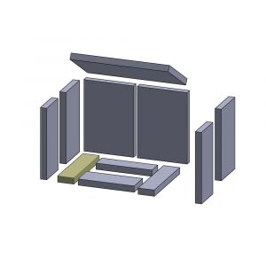 Bodenstein links/rechts 270x65x25mm (Schamotte) passend für Thorma**