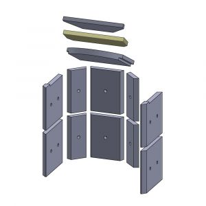 Heizgasumlenkplatte vorne 325x97x20mm » Wodtke**
