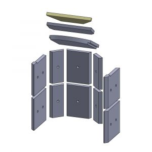 Heizgasumlenkplatte hinten 325x97x20mm » Wodtke**