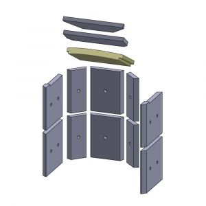 Heizgasumlenkplatte unten 302x245x30mm » Wodtke**