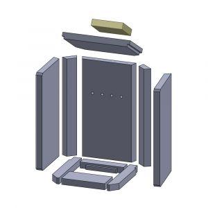 Heizgasumlenkplatte oben mitte 150x130x30mm (Vermiculite) passend für Wodtke**