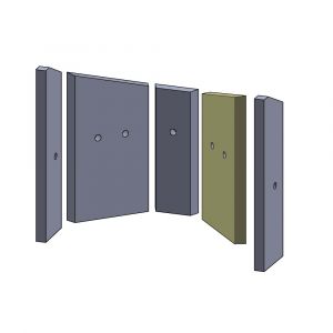Wandstein hinten rechts 375x213x25mm (Vermiculite) passend für Wodtke Jami**