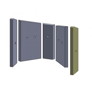 Wandstein vorne rechts 435x121x25mm (Vermiculite) passend für Wodtke Jami**
