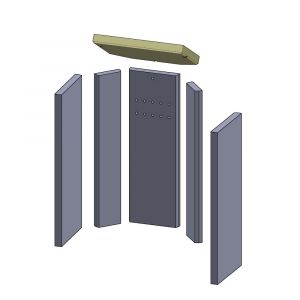 Heizgasumlenkplatte 327x220x30mm » Panadero**