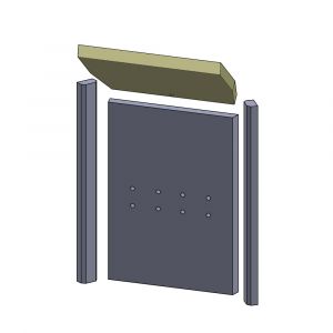 Heizgasumlenkplatte 360x224x25mm (Vermiculite) passend für Panadero Zinc**