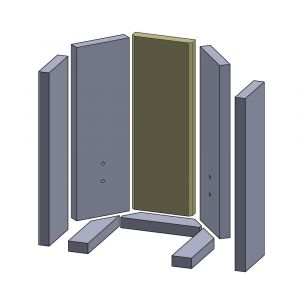 Rückwandstein 500x174x30mm (Schamotte) passend für Olsberg Tofane**