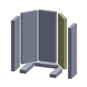 Wandstein hinten links/rechts 500x164x30mm » Olsberg**