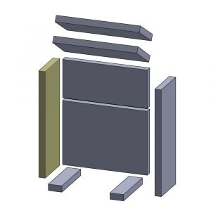 Wandstein links/rechts 500x181x30mm » Novaline**