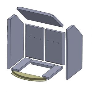 Bodenstein vorne 379x88x25mm ▷ für Lotus ** 8000