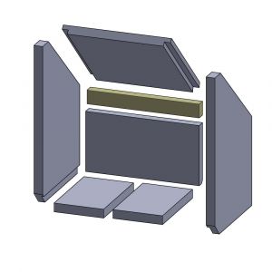 Rückwandstein oben 385x47x30mm (Schamotte) passend für Lotus M7000**