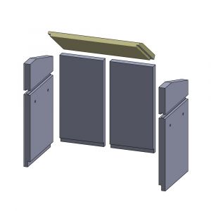 Heizgasumlenkplatte 420x224x30mm (Vermiculite) Feuerraumauskleidung, passend für Koppe**