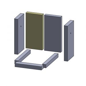 Rückwandstein links/rechts 300x140x30mm (Schamotte) passend für Koppe**