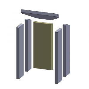 Rückwandstein 497x207x30mm (Schamotte) Feuerraumauskleidung, passend für Drooff**Kamine