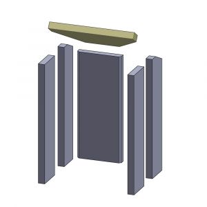 Heizgasumlenkplatte 400x178x30mm (Schamotte) passend für Drooff Solaro 2 W **