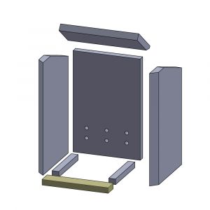 Bodenstein vorne 295x60x25mm (Schamotte) passend für Drooff **