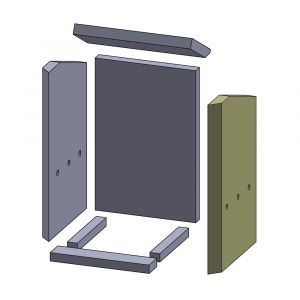 Wandstein rechts 500x300x30mm (Schamotte) passend für Drooff **