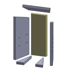 Rückwandstein 510x200x30mm (Schamotte) passend für Drooff **