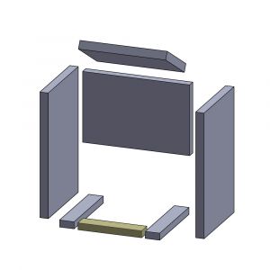 Bodenstein vorne 229x49x25mm (Schamotte) passend für Drooff **