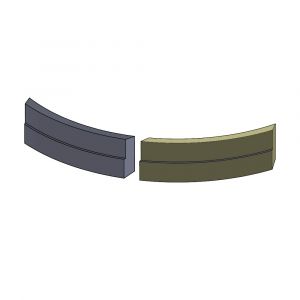 Holzfang rechts 197x70x25mm (Vermiculite) Feuerraumauskleidung, passend für Lotus**Kamine