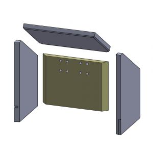 Rückwandstein 345x250x25mm (Vermiculite) passend für Termatech TT40**