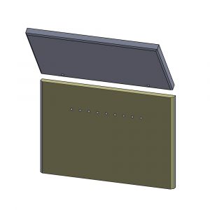 Rückwandstein 491x334x25mm (Vermiculite) Feuerraumauskleidung, passend für Panadero Onix**