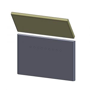 Heizgasumlenkplatte 484x248x25mm (Vermiculite) passend für Panadero Onix**