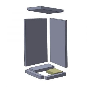 Bodenstein hinten rechts 148x110x30mm (Vermiculite) passend für Oranier Club W**