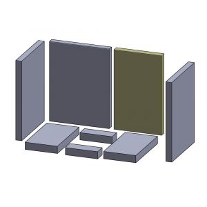 Rückwandstein rechts 330x200x25mm (Vermiculite) passend für Oranier Viking B**