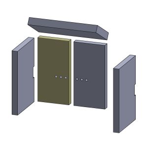 Rückwandstein links/rechts 360x164x30mm (Schamotte) passend für Wamsler Jena **