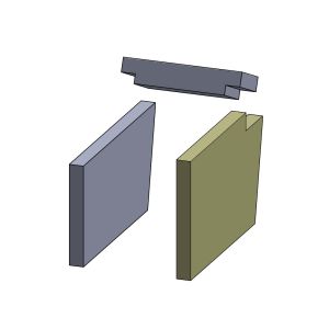 Wandstein rechts 404x250x30mm (Vermiculite) passend für Wamsler K185 FA A**
