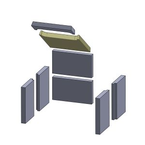 Heizgasumlenkplatte hinten 285x265x30mm (Schamotte) passend für Wamsler **