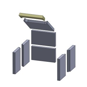 Heizgasumlenkplatte vorne 285x85x30mm (Schamotte) passend für Wamsler **