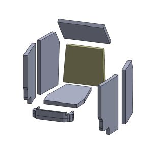 Rückwandstein 230x205x25mm (Schamotte) passend für Austroflamm G1 **