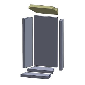 Heizgasumlenkplatte 297 x 191 x 25 mm (Vermiculite) passend für Attika **