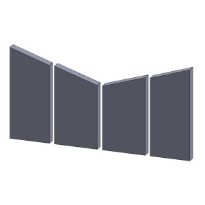 Feuerraumauskleidung 4-teilig (Vermiculite) passend für Mörso ** 