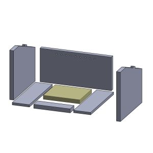 Bodenstein hinten 230 x 197 x 25 mm passend für Aduro ** (Vermiculite)