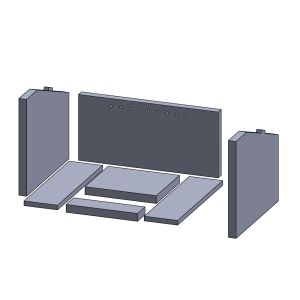 Feuerraumauskleidung 7-teilig passend für Aduro ** (Vermiculite)