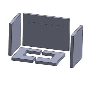 Feuerraumauskleidung 5-teilig (Vermiculite) passend für Aduro ** 