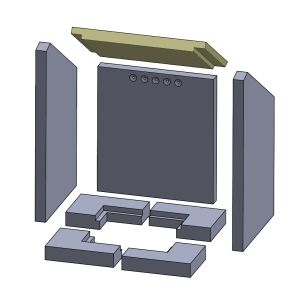 Heizgasumlenkplatte 380 x 280 x 30 mm (Vermiculite) passend für Cera Quadrotherm **