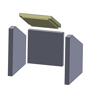 Heizgasumlenkplatte 292 x 237 x 30 mm (Vermiculite) passend für Plewa Classic Unitherm 2 **