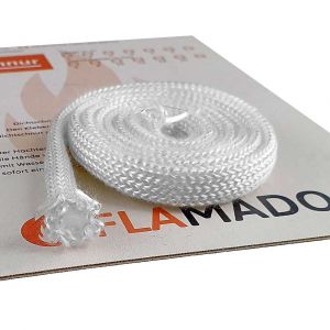 Flamado Hohlkordel-Dichtung Glasgewebe Ofen-Dichtschur 8mm x 3m, schamotte-shop.de