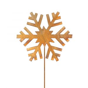 Weihnachtsdeko Trend für drinnen und draußen | Schneeflocke Advent | Edelrostoptik
