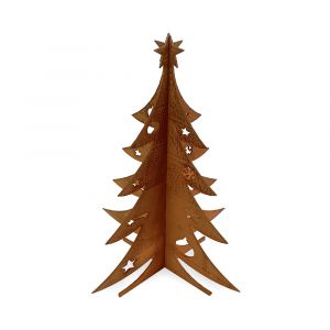 Weihnachtsdeko Trend für drinnen und draußen | 3D Tannenbaum | Edelrostoptik