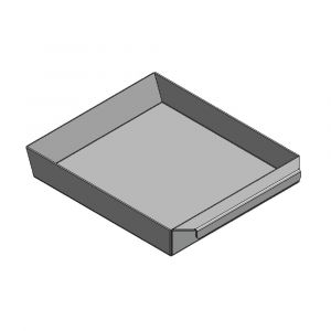 Aschekasten aus Stahlblech 260x230x40mm | Justus** | Flamado | Schamotte-Shop.de