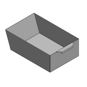 Aschekasten aus Stahlblech verzinkt 365x235x120 mm | Ortrand** | Flamado | Schamotte-Shop.de